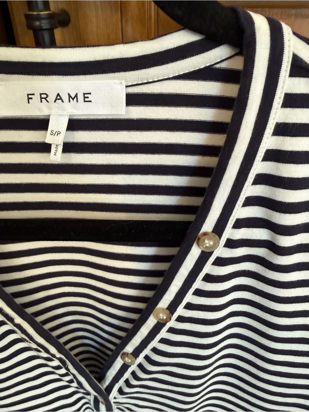 Frame Navy & White Striped Tee - Picture 2 of 9